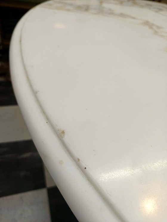 Image 1 of Knoll Saarinen tulip table 1960 white marble 