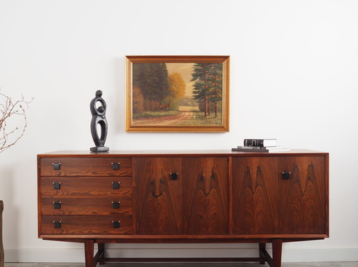 Tableau "Le cerf au bord de la route", design scandinave, années 1970