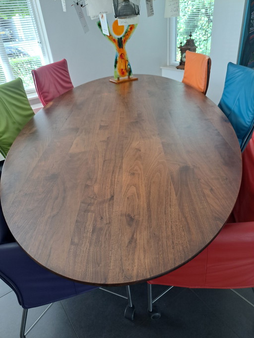 Walnut wood dining table 240× 120x 76
