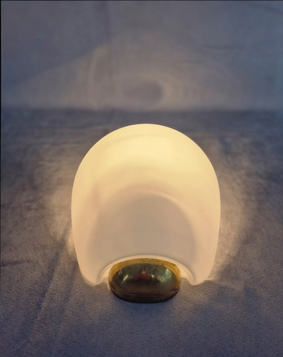 Image 1 of Elegante Peill & Putzler wandlamp (set van 2), jaren 60, opaalglas en messing – warm sfeerlicht