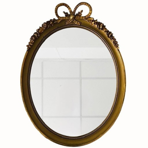 Specchio barocco francese di metà secolo in legno dorato, anni '50