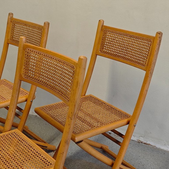 Image 1 of Vintage webbing folding chairs