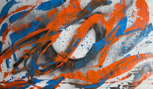 XXL Modern Painting 160x100 – Premium Living Room Wall Art | Contemporary Home Décor (GALTU - MoonGraff-vol.120-XXL)