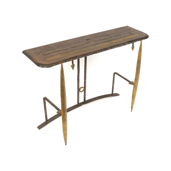 Console by Jean-Jacques Argueyrolles, France, 1990s – Gold, Iron (photo 2 of 9)