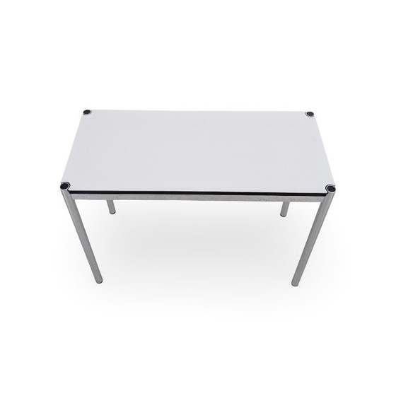 Image 1 of USM Haller side table, white vintage design, dining table, kitchen table