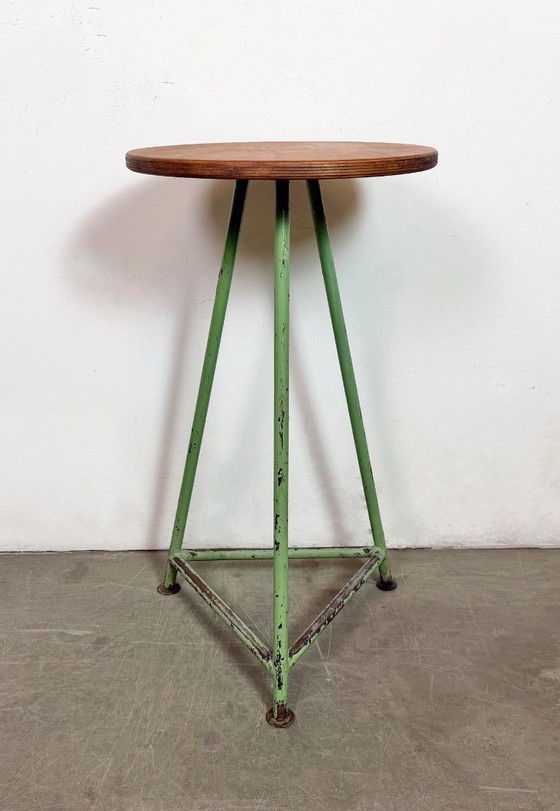 Image 1 of Green Industrial Workshop Stool, 1960s