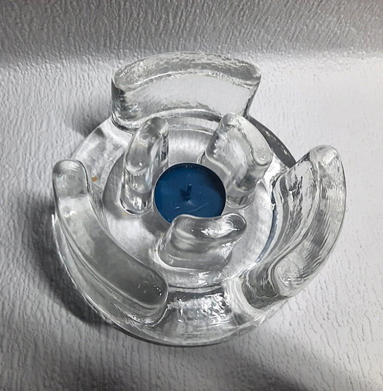 Image 1 of Chauffe-bougie vintage Georgshütte – Verre au design brutaliste d'Allemagne de l'Ouest (années 1970)