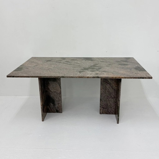 Mid-century modern Granit Esstisch, 1970er Jahre