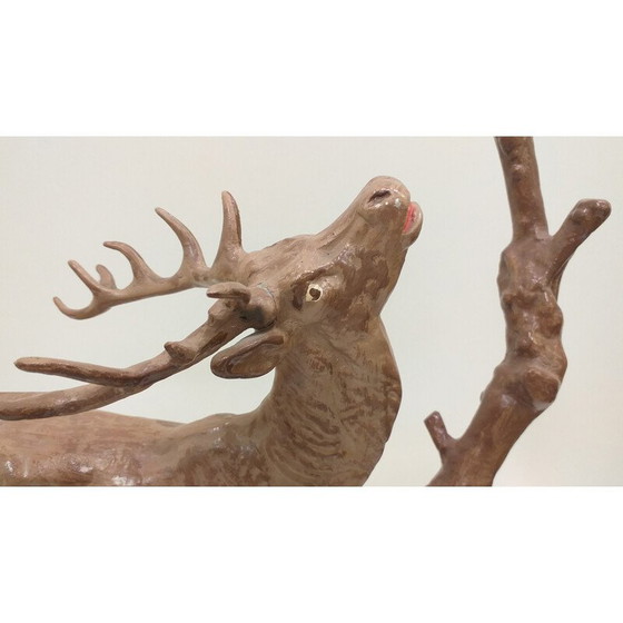 Image 1 of Vintage metal deer sculpture, Czechoslovakia 1950s