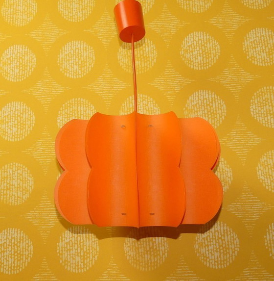 Image 1 of Lampada di plastica arancione vintage space age anni '70 pop art