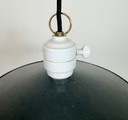 Industriële blauwe emaille plafondlamp, jaren 50