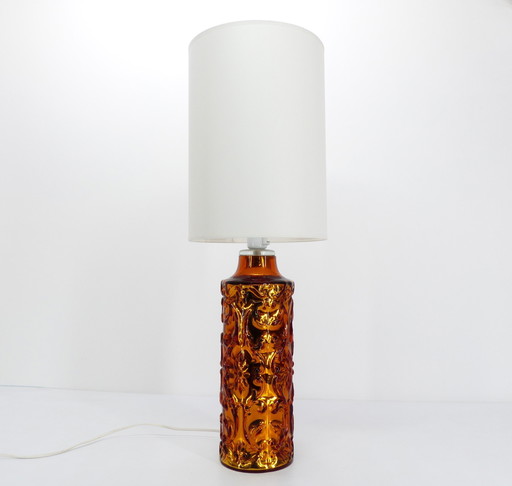 Scandinavische Gustaf Leek Verguld Glas Orrefors Lamp 1960