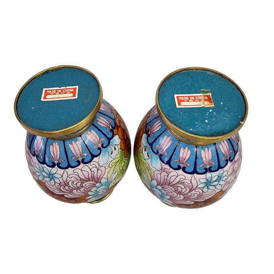 Image 1 of Vintage set Cloisonné vazen