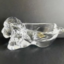 Figurine de chien vintage Vannes le Châtel France bol cristal années 1970