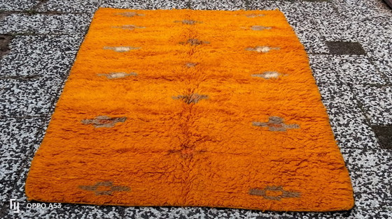 Image 1 of Handgeknüpfter Berber-Wollteppich, 213 x 117 cm