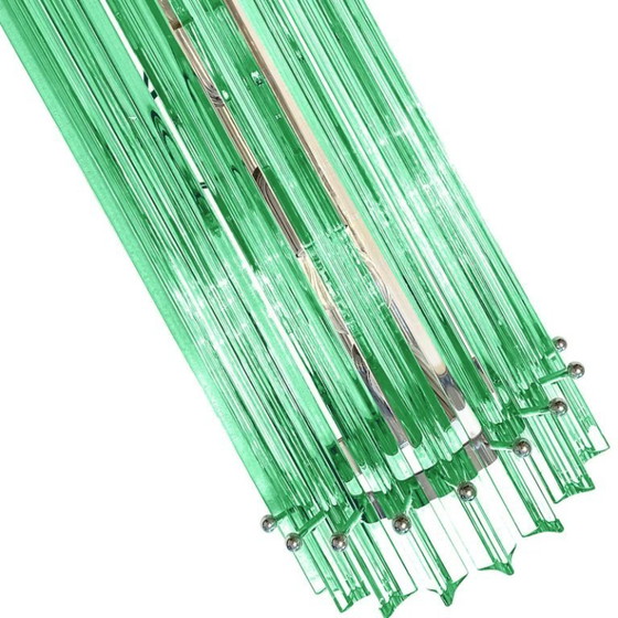 Image 1 of Paar moderne grüne „Wather Triedro“ Murano-Glas-Wandleuchten