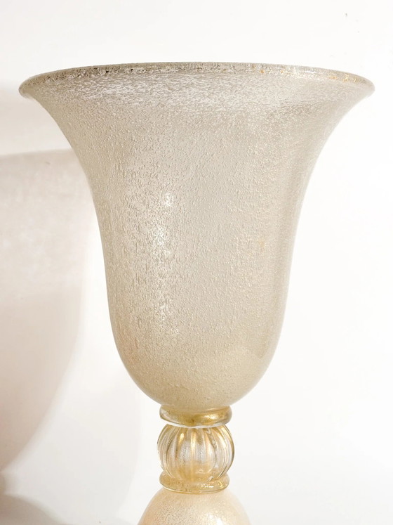 1950s Gilded Pulegoso Murano Glass Vase – Gold (photo 13 of 13)