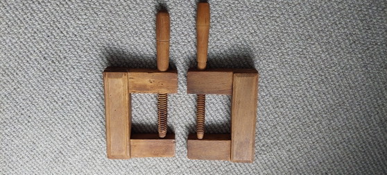 Set di 2 fermalibri/morsetti in legno antichi (circa 1900) – Oggetti decorativi, Wood (photo 3 of 7)