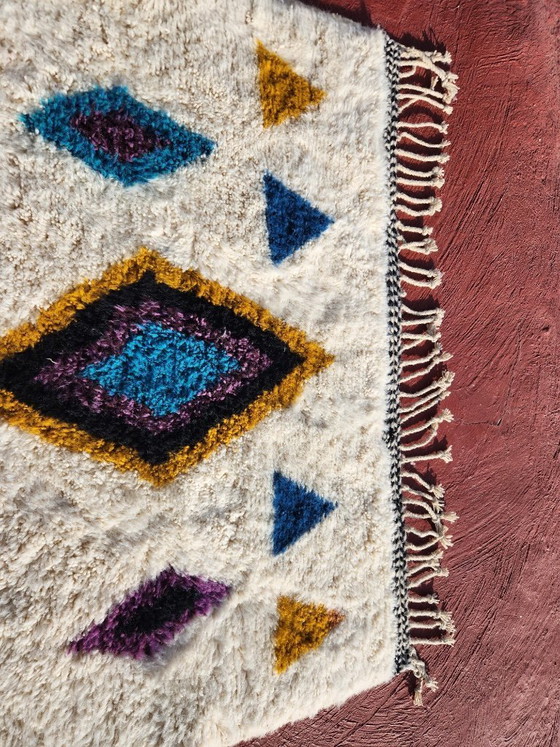 Image 1 of Tappeto vintage marocchino Beni Ourain 250 x 150 cm – Tappeto berbero in lana tessuto a mano