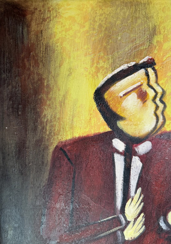 Image 1 of Set di 2 dipinti moderni - firmati B. W... - 55×65 cm