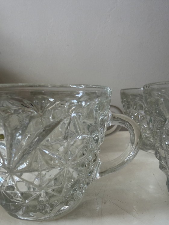 Image 1 of Set di 6 tazze da caffè in cristallo