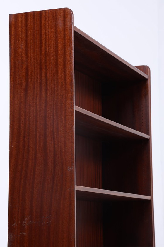 Image 1 of Vintage Bibliothèque en acajou | Mid Century Etagère | 60's Rétro Rangement en bois #09-01