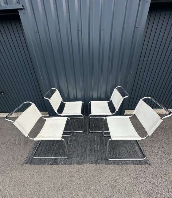 Mart Stam S 33 Chairs – Dining chairs, Chrome, Leather (photo 23 of 24)