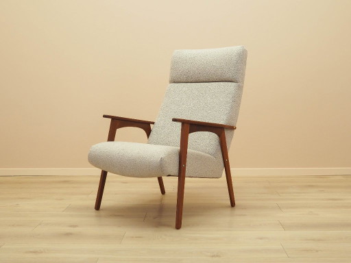 Teakhouten fauteuil, Deens design, jaren 70, gemaakt in Denemarken.