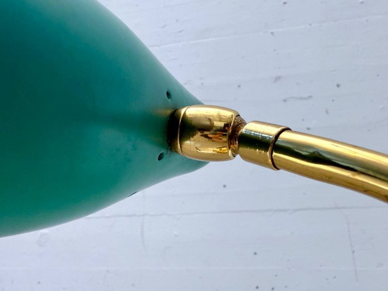 Image 1 of Design tafellamp met metalen kap, Italië jaren 1950