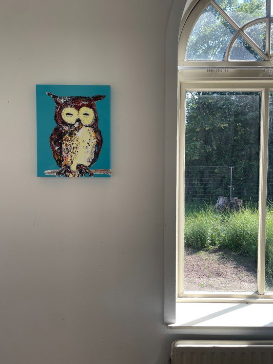 Image 1 of Painting of a little owl