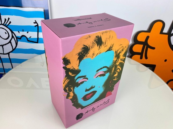 Image 1 of Bearbrick Andy Warhol Marilyn Monroe Version 400% + 100% MEDICOM Toys