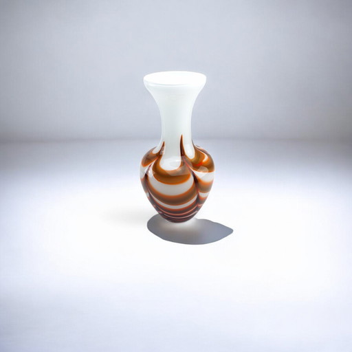 Glass vase Carlo Moretti for Opaline Murano Italy 70s Pop Art