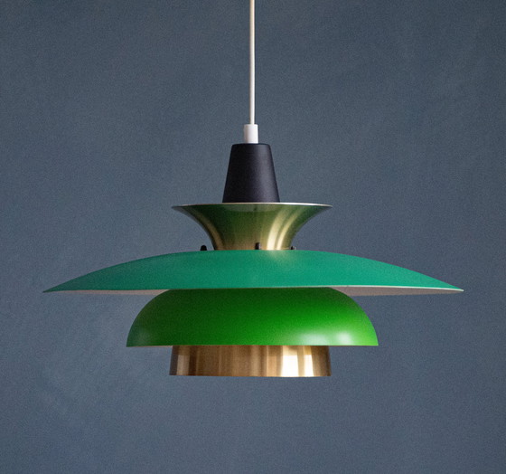 Image 1 of Unique Danish 1980's Roma Pendant Lamp By Junge