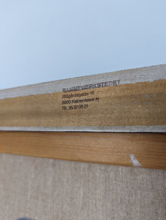 Image 1 of Groot abstract expressionistisch olieverfschilderij op doek van Finn Pedersen, jaren 1990