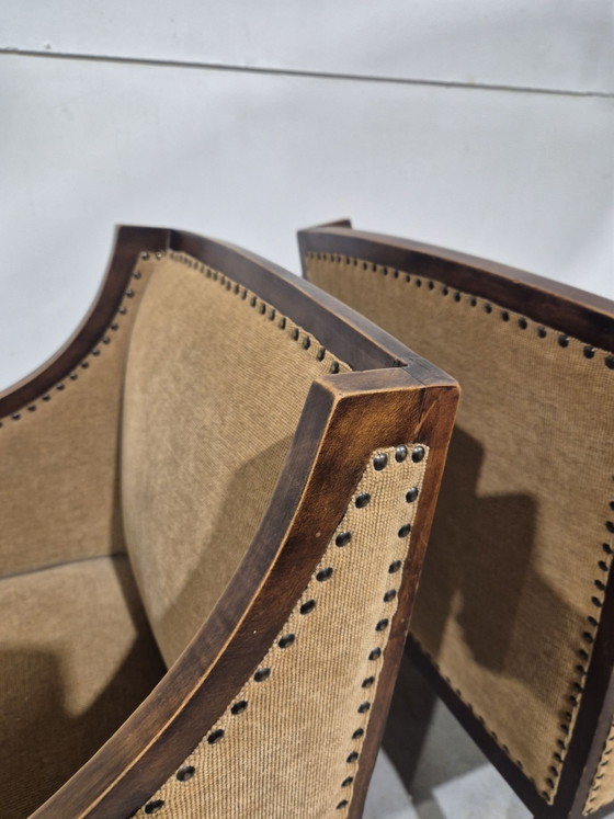 2 Poltrone Art Déco nello stile di Jean Michel Frank – Legno (photo 5 of 6)