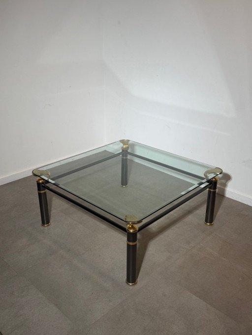 Table basse Regency avec plateau en verre - 100 x 100 – salontafels, Wood, Glass (photo 2 of 6)