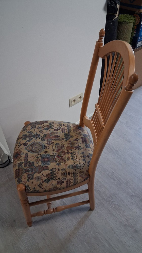 Set di 4 Sedie da pranzo identiche – Tessile, Legno (photo 2 of 5)