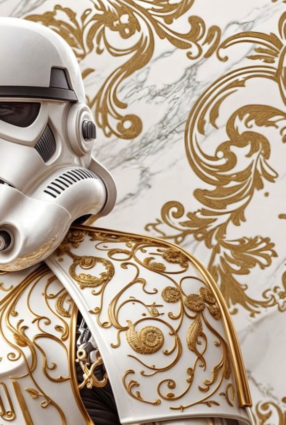 Image 1 of Blake : Stormtroopers stylés. Signé à la main et numéroté 4/10. Sur verre acrylique avec système de suspension. Édition 4/10, ra