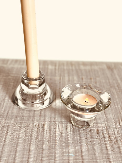 Set of 2 glass candlesticks – Knut & Marianne Hagberg for IKEA