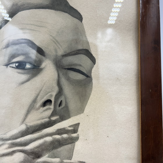 Image 1 of Ritratto di un uomo firmato ES