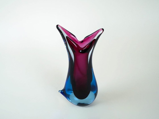 Image 1 of Vase en verre de Murano, design italien, années 1960, fabriqué en Italie