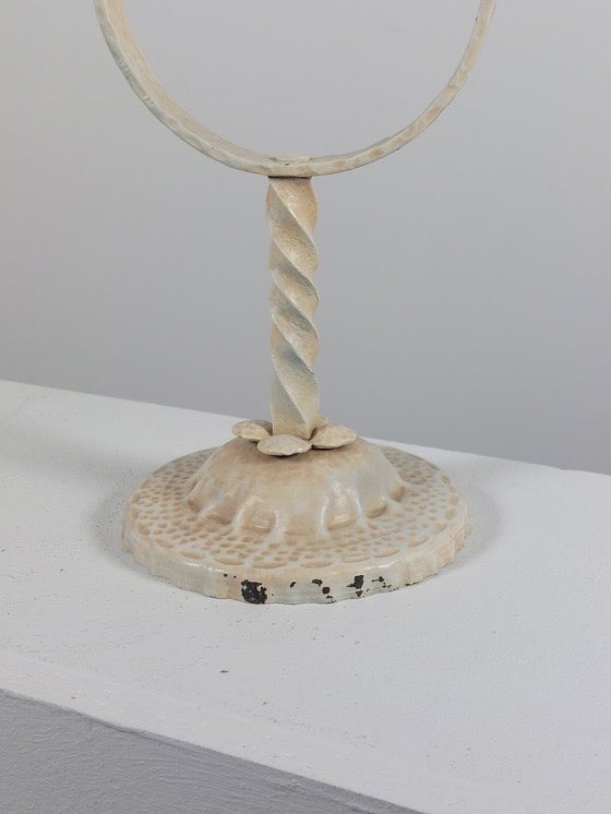 Image 1 of Vintage lacquered patinated mid-century candle holder