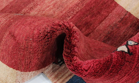 Image 1 of Original Persian carpet Gabbeh Ghashghai Oriental carpet 207 cm x 163 cm Old Natural