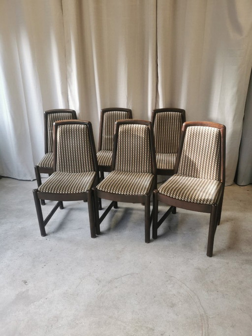 6 sedie vintage art déco - anni '60