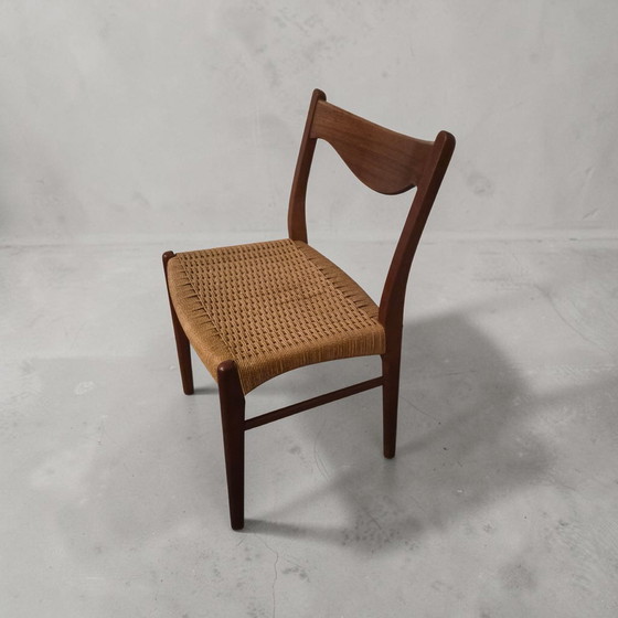 Image 1 of Dream Mid Century Designer 6-piece vintage teak dining chairs, Arne Wahl Iversen GS61, 1960s