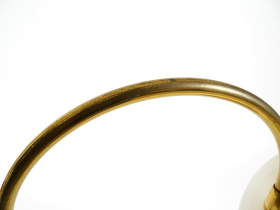 Bella, grande, originale lampada da tavolo in ottone con paralume conico, Mid-Century Modern (photo 15 of 20)