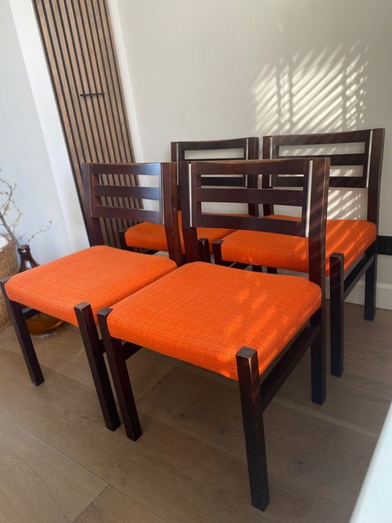 Image 1 of Sedie da pranzo di design vintage di Arnold Merckx - Fristho Franeker