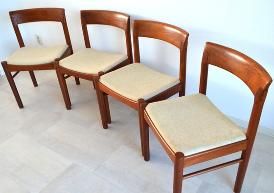 4 x Chaises de salle à manger Vintage Bramin Design Danois – Textile, Wood (photo 4 of 11)