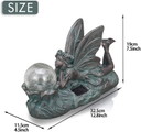COLLEZIONI DI TERESA Grande decorazione da giardino in bronzo per giardino delle fate, con luci solari, statue da giardino in re