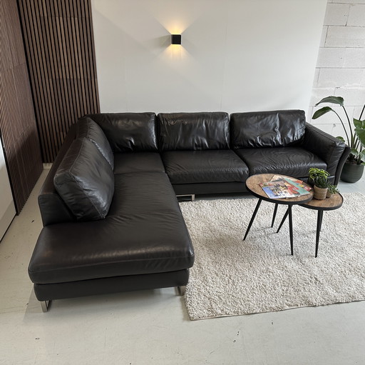 Natuzzi hoekbank leer